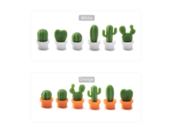 6 Imanes Decorativos Con Forma De Cactus Para Nevera, Armarios Y Pizarra Blanca.