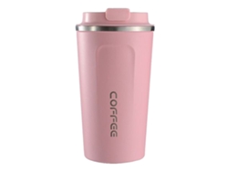 Taza de café rosa con indicador de temperatura de 380 ml | Sin marca
