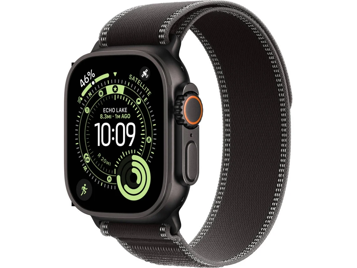  APPLE Watch Ultra 3 GPS + Cellular 49 mm Titanio Negro con Loop Trail Negro/Charcoal (Tamaño S/M)