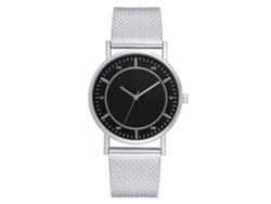 Elegante Reloj De Cuarzo Para Mujer Con Correa De Silicona Fanteeda (plateado)