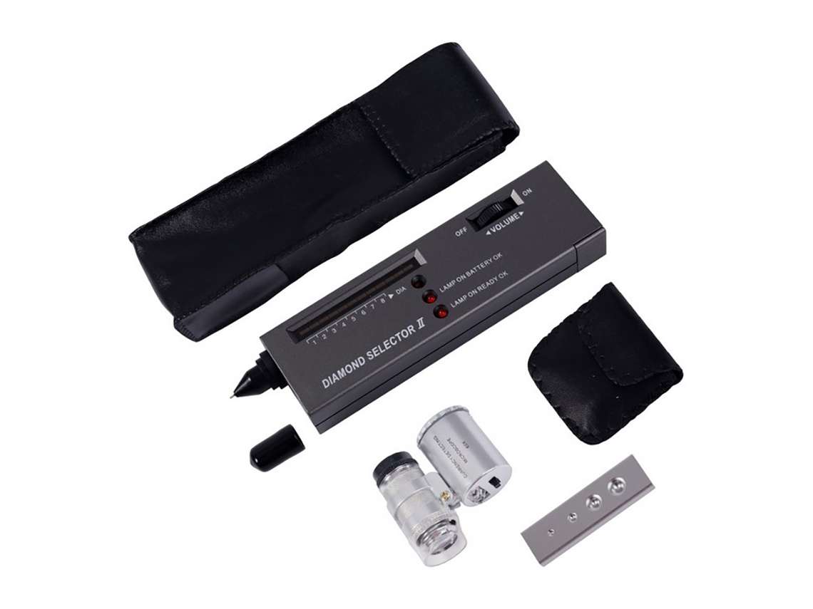 Kit Portátil Para Probar Joyas Con Probador De Diamantes Y Lupa De 60 Aumentos.