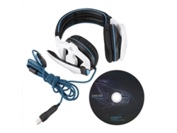 KOFIHETY Headset Gaming con Sonido Envoltorio USB, Auriculares con Cable para E-sports Competitivo, Modelo para Cabeza (Blanco)