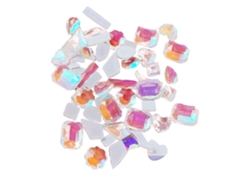 Surtido de cristales planos, pedrería en forma de diamante para diseño de uñas. KOFIHETY