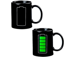 Taza Mágica De Café Que Cambia De Color Al Calentarse - Divertido Indicador De Batería