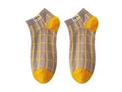 2026-calcetines Hombre Cortos Antideslizantes De Algodón Con Estampado De Cuadros Gruesos Elásticos Sin Olor Para Ocasiones Varias