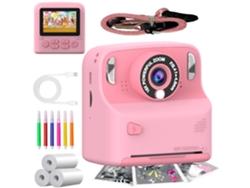 Cámara instantánea infantil HD 1080p con zoom de 16x y tarjeta de 64 GB (rosa) Specment