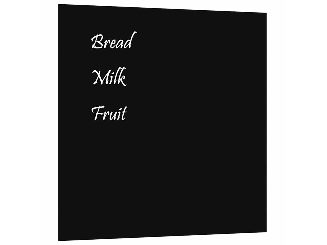 Pizarra magnética de pared vidrio templado negro 60x60 cm VIDAXL