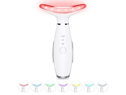 Dispositivo Facial 7 En 1 Con Función De Masaje Térmico Ajustable, Vibración, Masaje De Cuello Y Recargable, Ideal Para Tratamientos De Spa.
