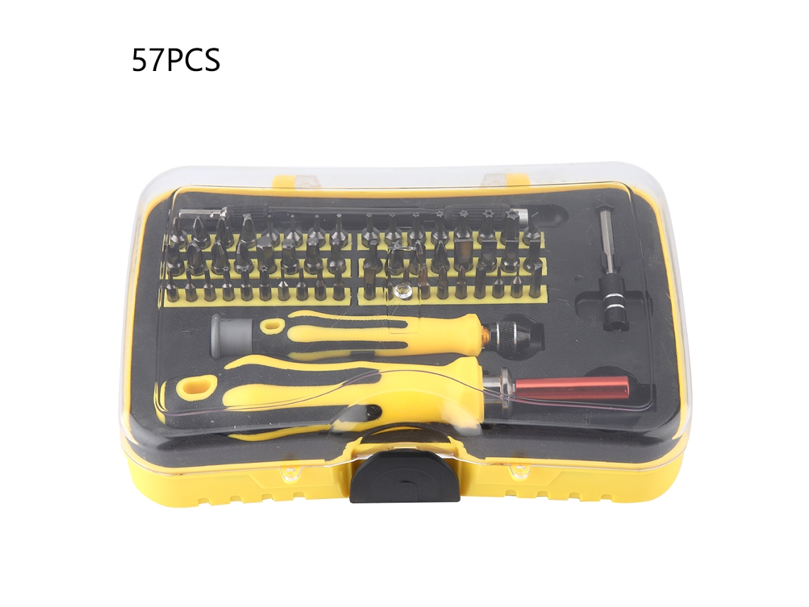 Kit De Herramientas Multifuncionales De Reparación De 57 Piezas Con Destornilladores, Puntas Pozidriv, Hexagonales, En Y, De Estrella Y Otras Puntas.