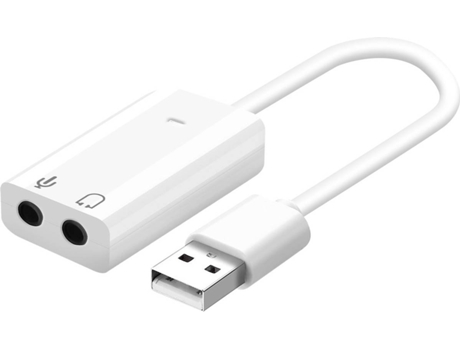 Tarjeta de Sonido Externa AVIZAR ADAJACKUSBA (USB - Blanco)