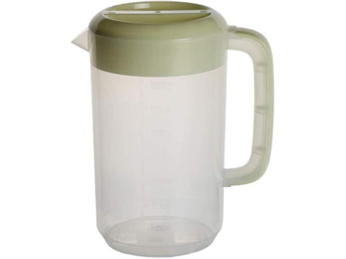 Jarra Grande De Plástico Con Tapa De 2500 Ml Para Bebidas Frías Y Calientes, Limonada Y Zumos.
