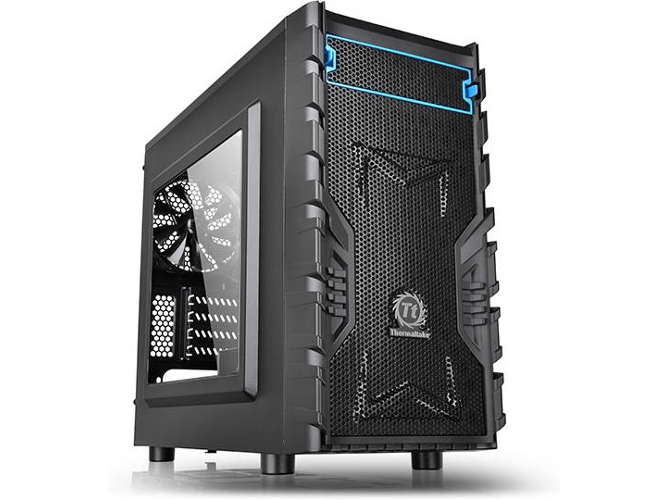 Caja PC THERMALTAKE Versa H13 (Micro ATX - Negro)