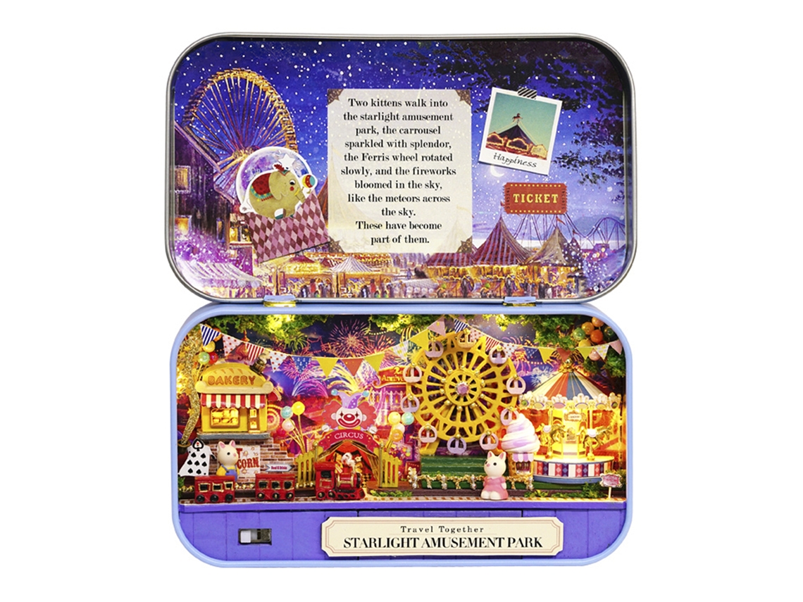 Maqueta 3d Starlight Playground En Cajita Souvenir 4,3x16,4x2,6 Cm.