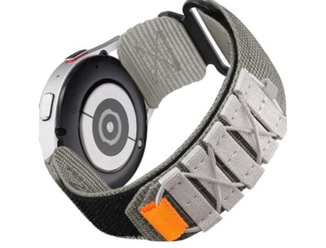 Correa Nylon Militar para Samsung Galaxy Watch4 42Mm Gris ¡ANTIMPACTO!