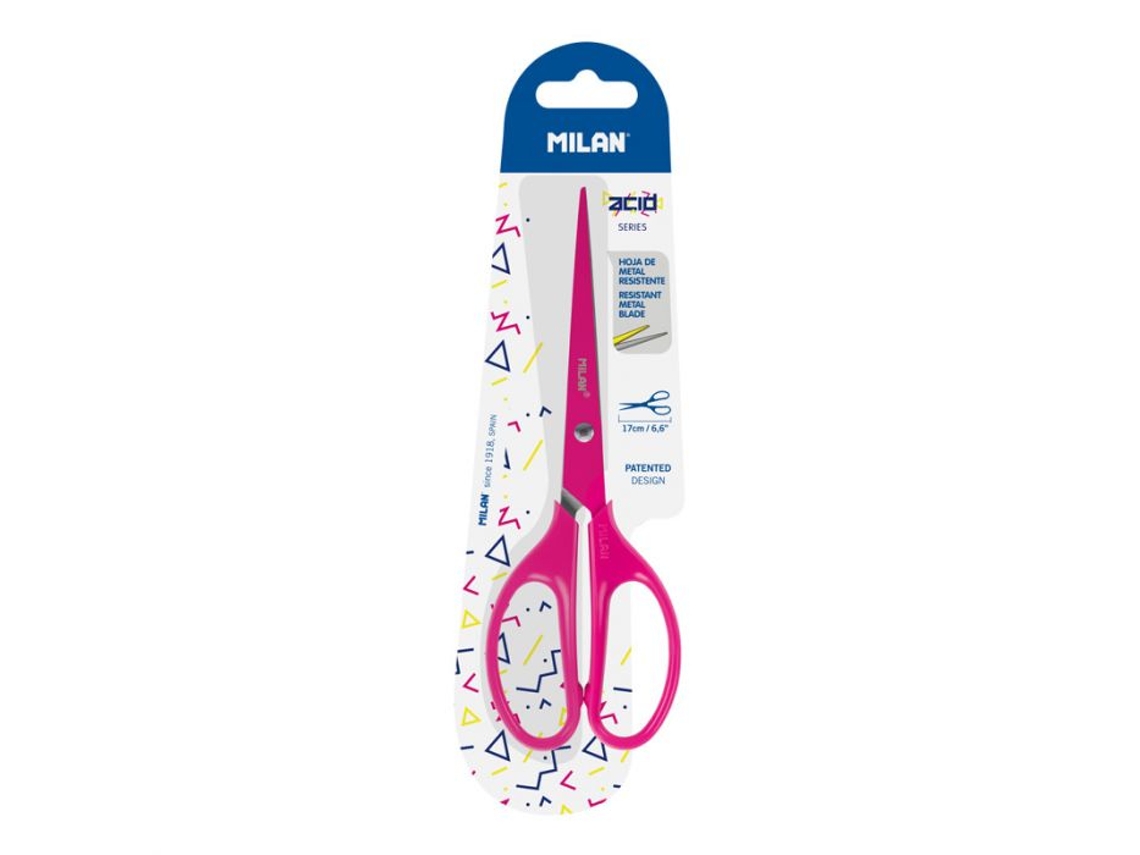Tijeras de papel Tijeras de oficina Corte recto Rosa MILAN Bwm10425P