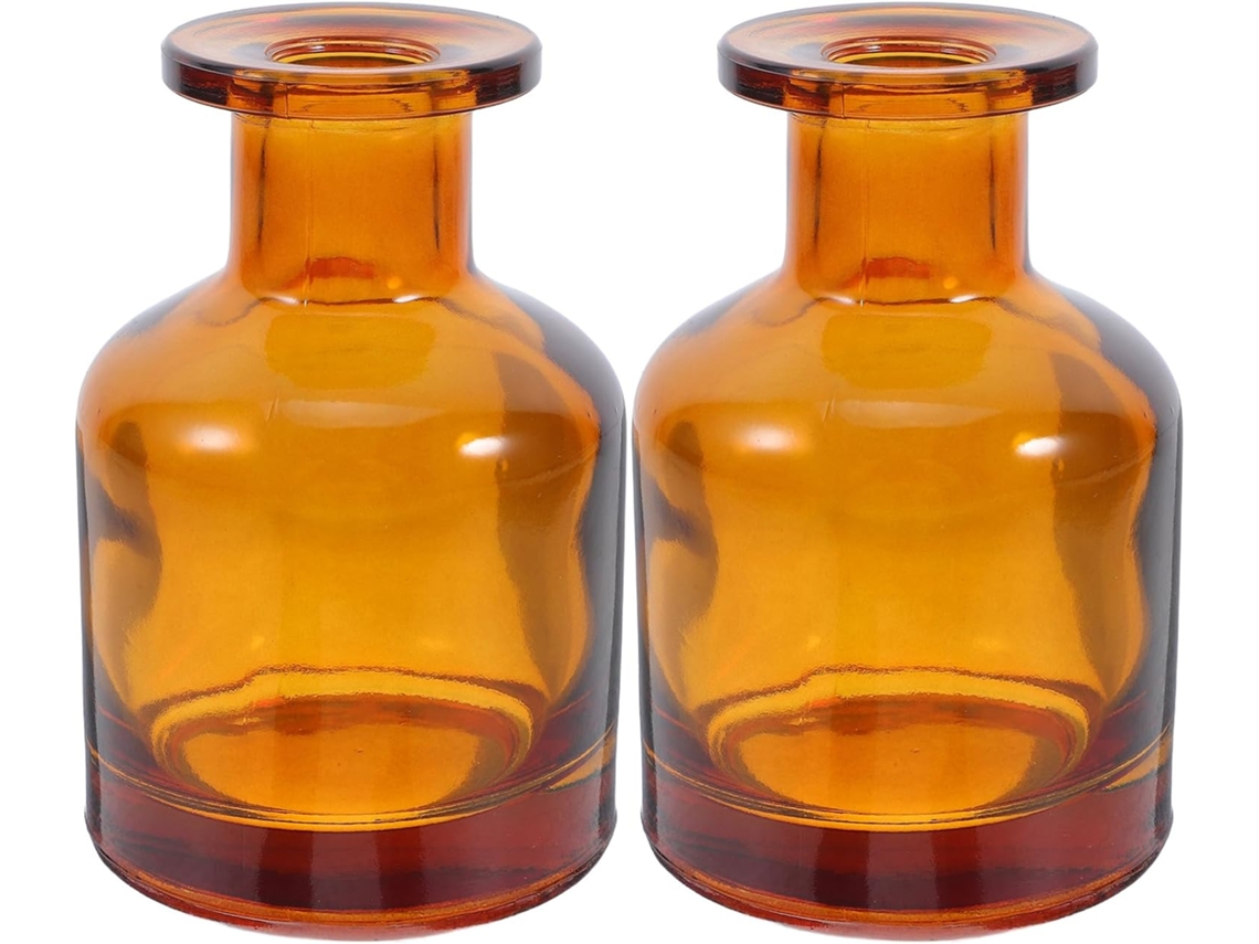 Botellas Difusoras Cilíndricas De Vidrio Decorativas Y Elegantes De 100 Ml, Juego De 2, Recargables.