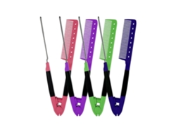 Paquete de 4 peines rectos en forma de V de fibra de carbono para peluquería, cuidado del cabello, tienda Jinyubo