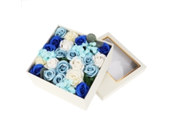 Jabón de baño con flor de rosa azul preservada (regalo)