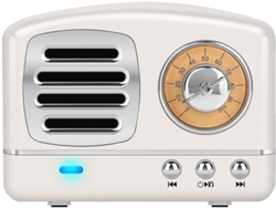 Mini altavoz Bluetooth retro clásico estéreo subwoofer manos libres regalo blanco Yizhood