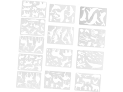 Plantilla De 13 Hojas Con Diseño De Animales Para Pintar, Ideal Para Proyectos De Bricolaje. Herramienta Con Múltiples Patrones.