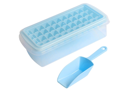 Bandeja de cubitos de hielo con tapa y cubo44 Bandeja de hielo de silicona Vienen moldes flexibles y seguros para cubitos de hielo -Estilo 1
