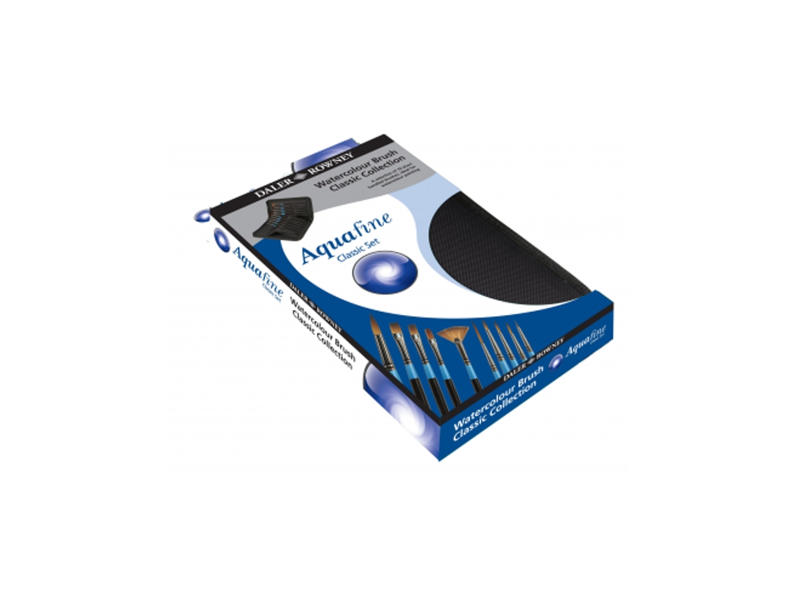 Estuche Cremallera 10 Pinceles DALER ROWNEY Acuarela Aquafine