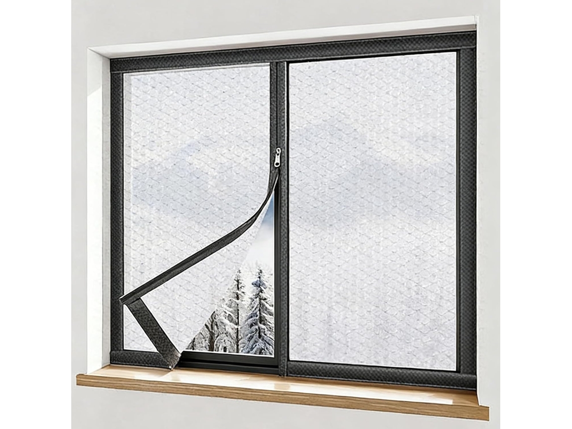 Lámina Aislante Térmica Para Ventanas, Lámina De Material Grueso Kit Aislamiento Ventanas Invierno, Alta Du...