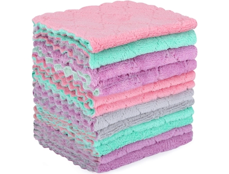 10 paños de cocina, paños de microfibra de doble cara, paños de cocina superabsorbentes sin pelusa$10 paños para lavar platos domésticos, suministr...