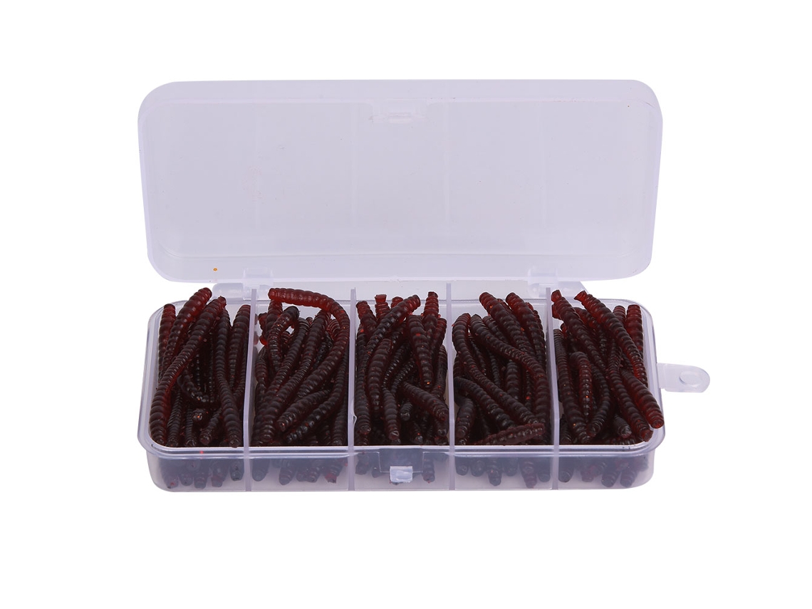 100 señuelos de pesca de silicona con forma de calamar de 6 cm