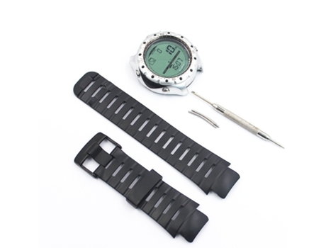 Correa de reloj de silicona con hebilla metálica SUUNTO X-LANDER (negro)