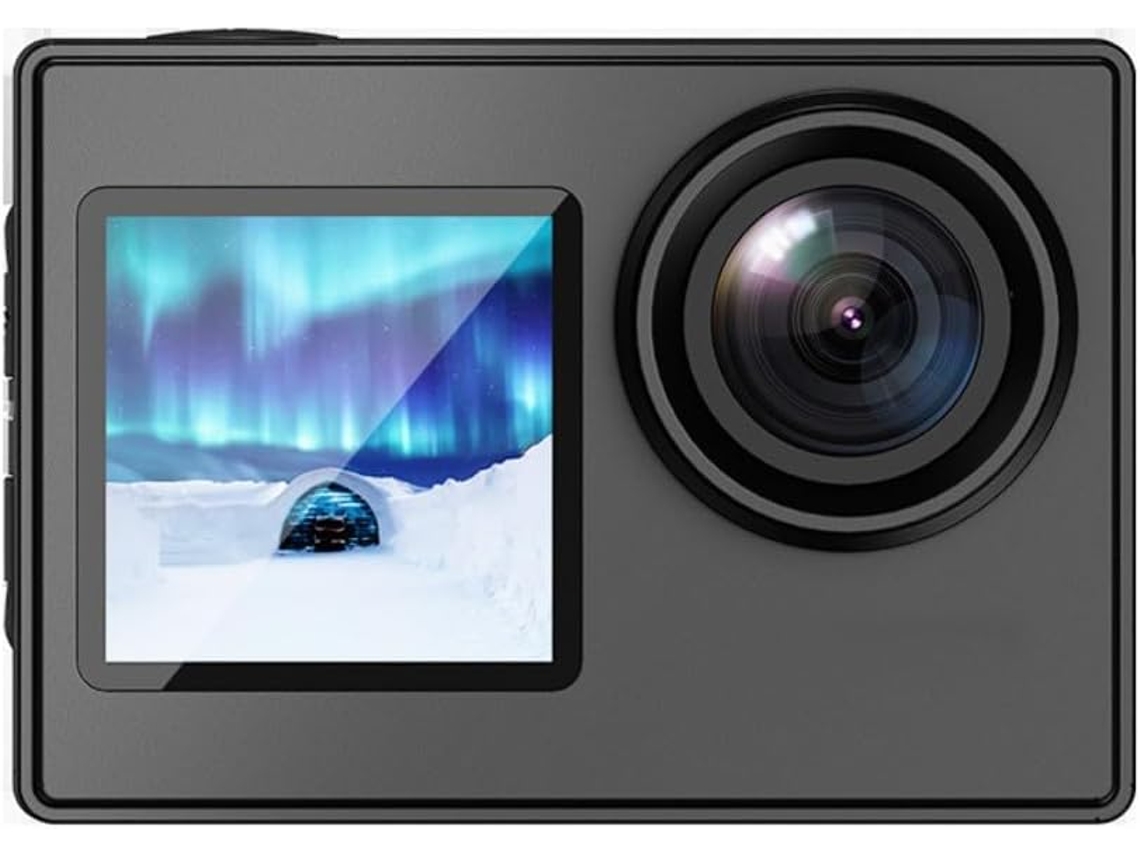 Cámara De Acción 4k Con Pantalla De 6 X 3,4 Cm, Diseño Compacto, Cuerpo De Abs, Ideal Para Pesca Y Motociclismo Al Aire Libre. Dashcam