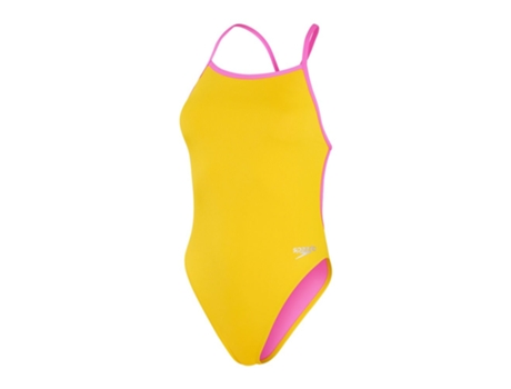 Roupa de Banho Solid Vback Amarelo Uk 36 Mulherspeedo
