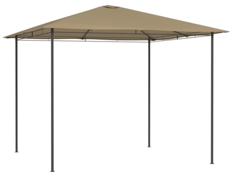 vidaXL Cenador gris taupé 3x3x2,6 m 160 g/m²