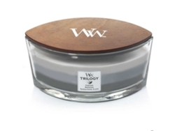 Velas en jarrón de cristal gris/plateado, Woodwick 76911e
