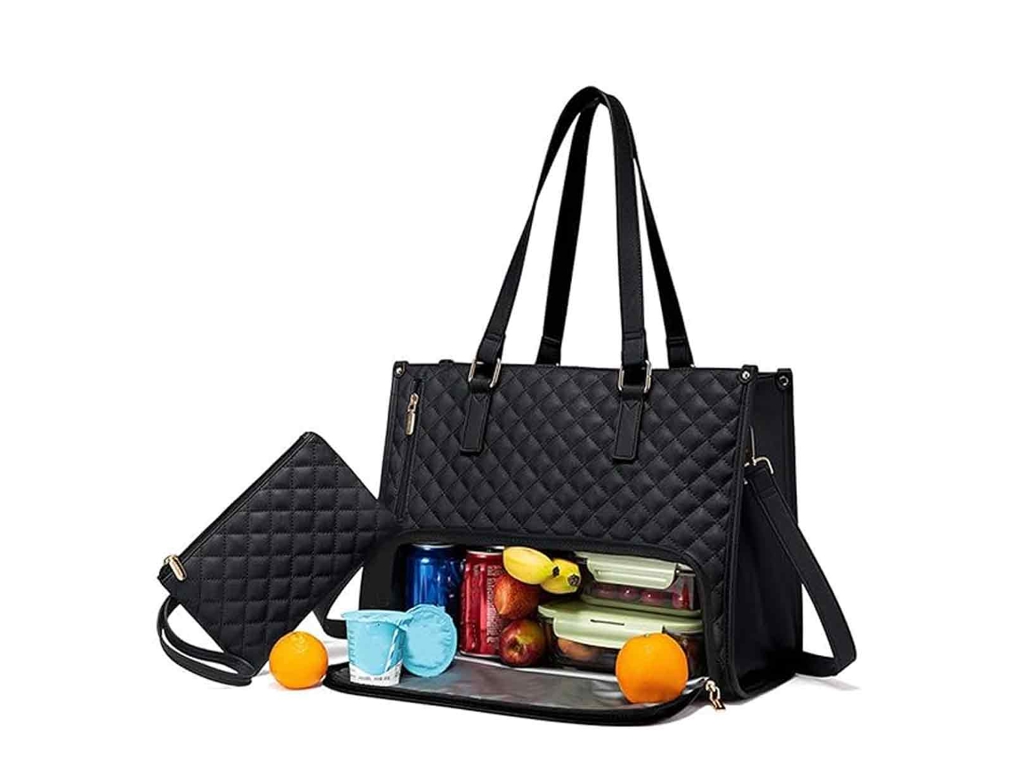 Bolsa Térmica Para Almoço 2 Em 1 Mala De Negócios | Bolsas Para Mulher | Compartimento Térmico Para Almoço Com lamento Térmico, Bolsa Para Laptop