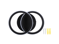Lámpara De Techo Led Moderna De Doble Anillo Blanco 6000k, 85-265v Para Sala De Estar.