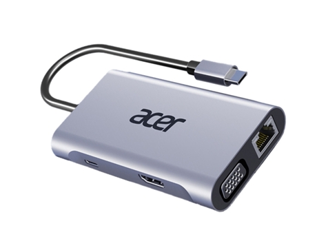 Adaptador ACER Hy41-T7 7In1 Tipo-C a Pd HDMI 100Mbps VGA 3Usb para Huawei Mate40/P50 S20