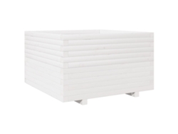 Jardinera VIDAXL Blanco Madera (80x80x49.5 cm)