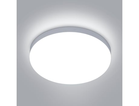 GLAMARIS 24W Lámpara de Techo Moderna, Plafón de Techo Diá 27CM, 3000-6500K Luz Blanca Caliente/Natural Blanca Fría para Baño, Blanco, 220V, 27*6cm...