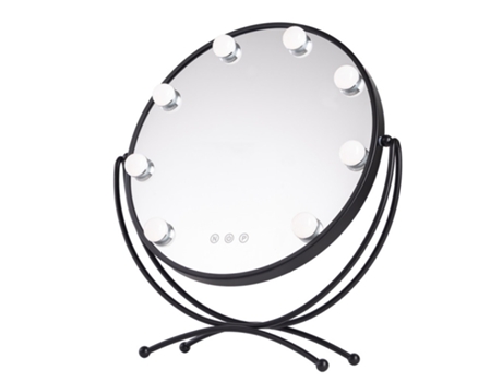 Espejo Iluminado Maquillaje LED 4200ºK 48x43Cm Negro 40.000H [SUN-KRS-430-B] GREENICE