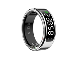Anillo inteligente con pantalla, monitor de sueño y estrés, etc. Incluye estuche de carga. Mdug (plateado, talla 11)