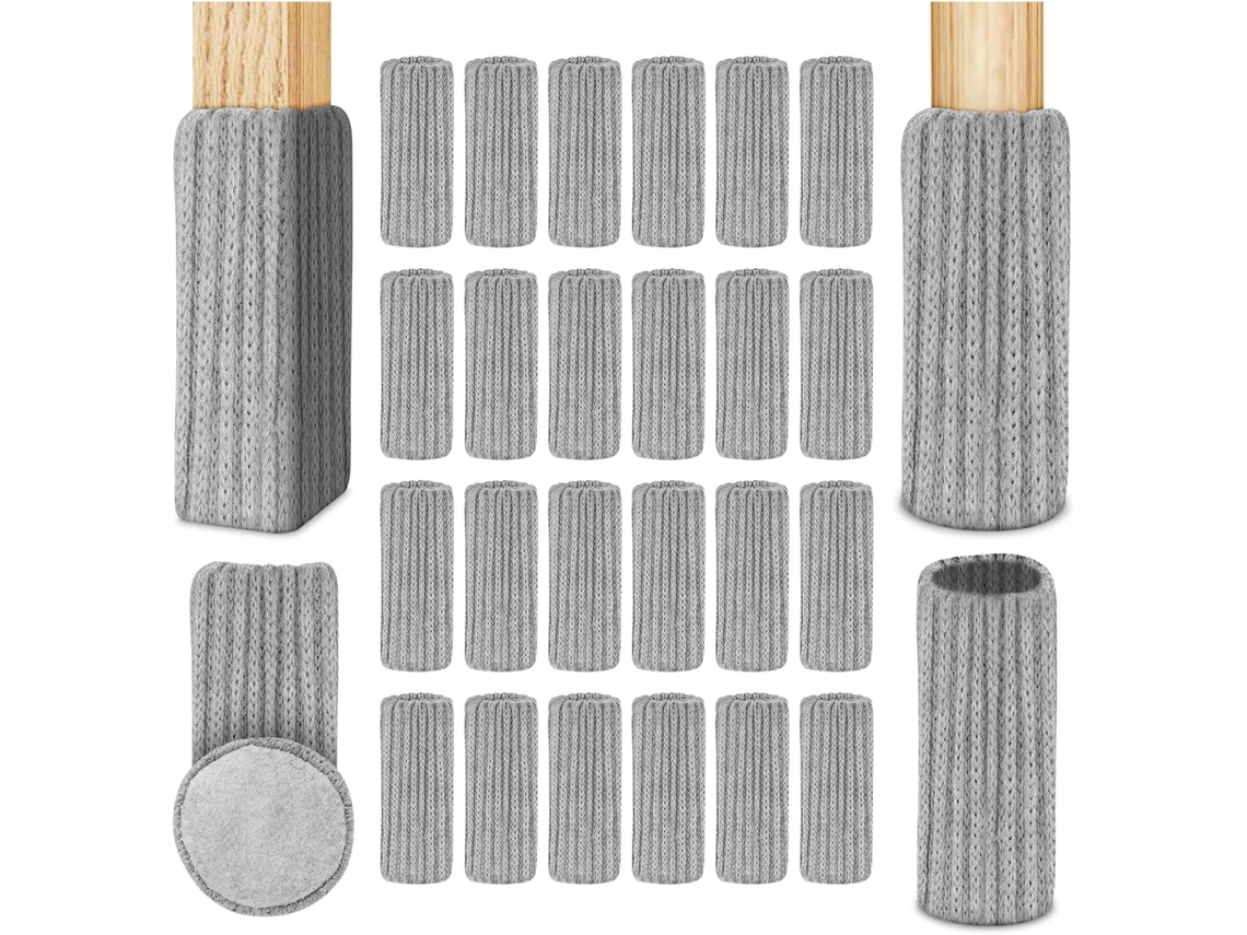 Fundas De Fieltro Para Sillas, 24 Unidades, Antideslizantes (gris)