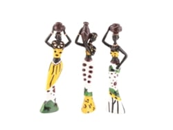 Escultura Africana De Resina De Una Mujer, Estatua O Figura Para Decoración De Mesa.