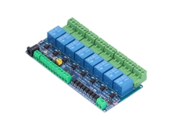 Módulo De Placa De Salida De Relé De 8 Canales Y 12 V Con Aislamiento Por Optoacoplador E Interfaz Rs485 Ttl Para Control Inteligente.