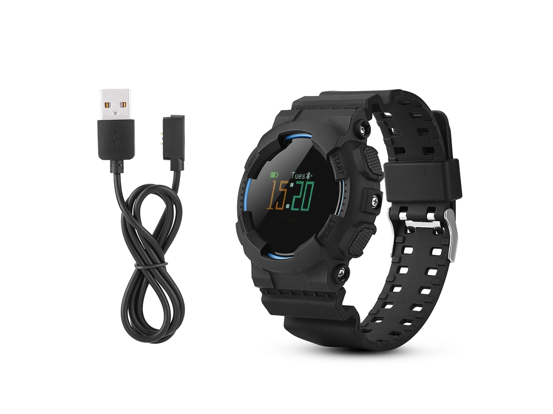 Reloj Inteligente Con Monitor De Frecuencia Cardíaca, Bluetooth, Resistente Al Agua Y Podómetro Para Android E Ios, Color Azul