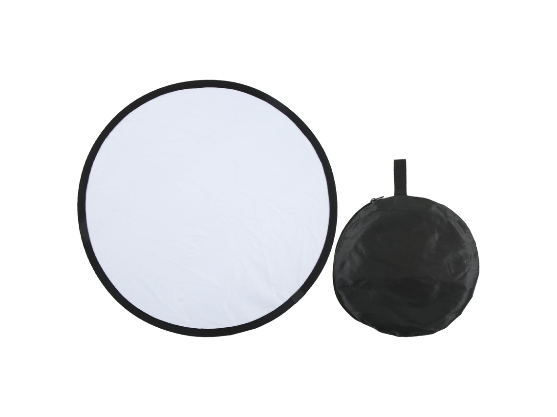 Reflector plateado y blanco para fotografía, redondo y portátil, reflector de luz para fotografía.