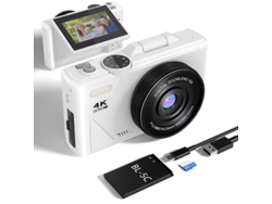 W1 Cámaras Compactas Básicas 4K HD 64 MP 16X Zoom 3 32 GB Blanco SZSMART