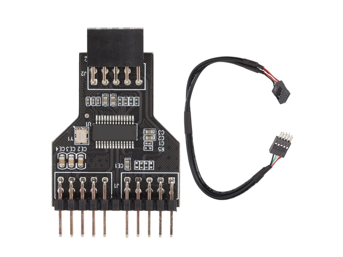 Divisor Usb De 9 Pines Conector Usb2.0 De 9 Pines A Doble Conector De 9 Pines Cable De Extensión 1 A 2