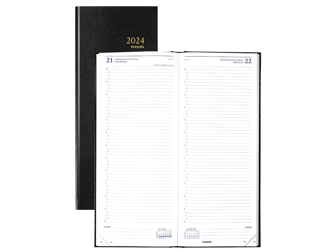 Calendario Diario BREPOLS Saturnus 0.111 2025 Negro
