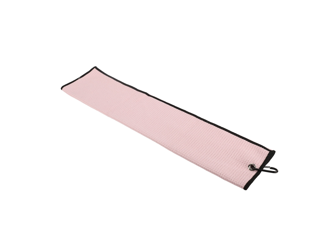 2026-toalla De Golf De Microfibra Con Patrón Waffle Absorbente De Sudor Con Clip Carabiner Para Deporte Y Fitness Rosado